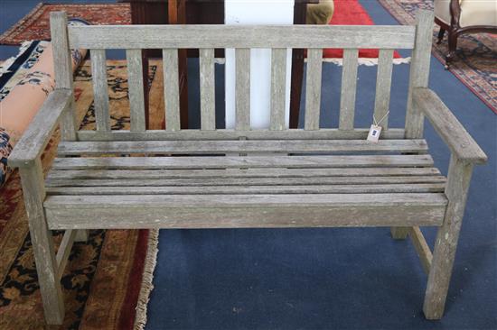 A garden bench, W.124cm